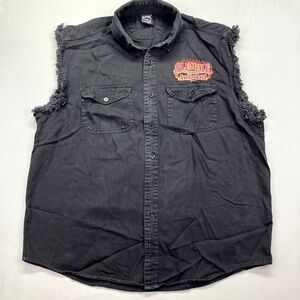 Motorcycles Black Vest Denim Glendale Arizona XL Cotton Biker Moto‎ 2007